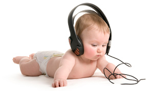Baby Listening to music